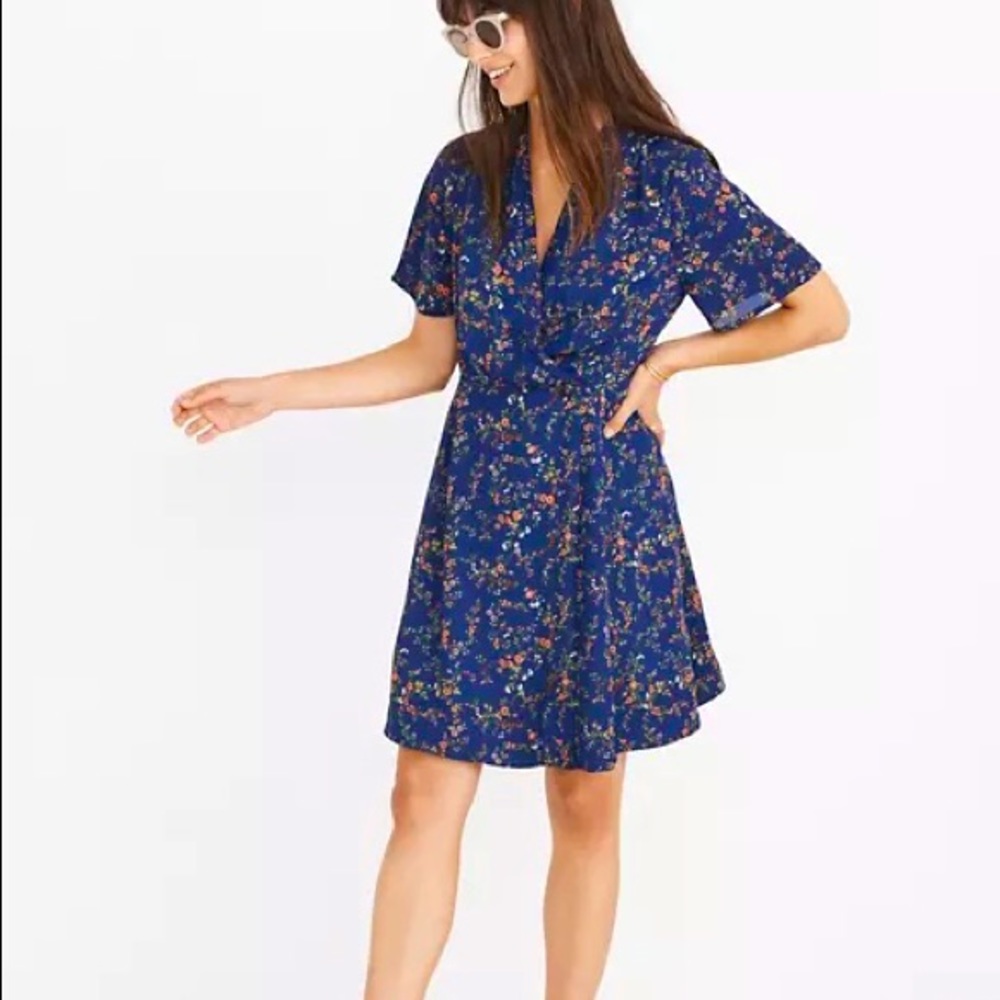 Amaranth Wrap Dress in Moonless Floral